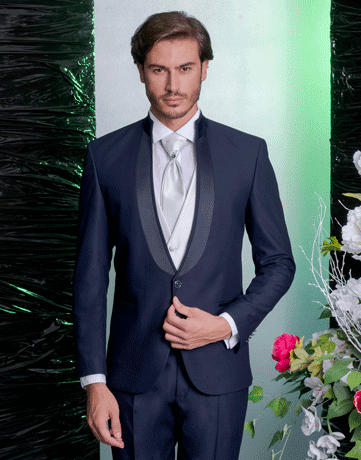 giacca coreana blu italo perez giacca coreana blu italo perez