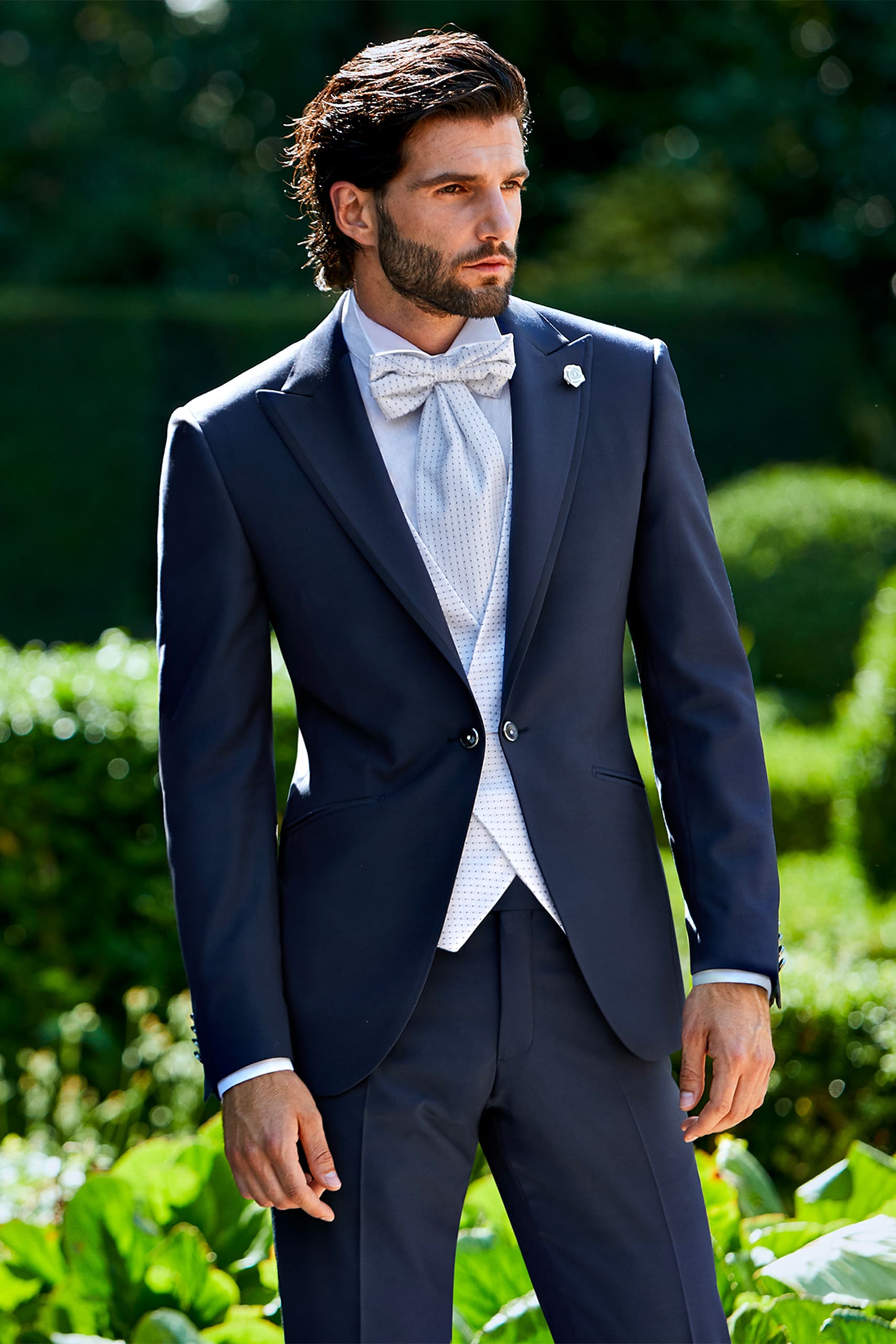 abito con bottoni laterali damascato blu lubiam abito con bottoni laterali damascato blu lubiam