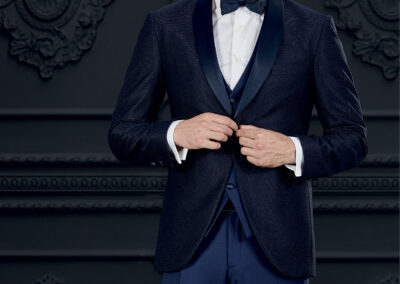 Smoking blu damascato Rocchini