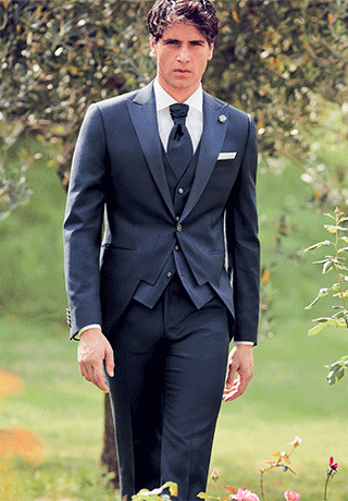 abito con bottoni laterali damascato blu lubiam abito con bottoni laterali damascato blu lubiam